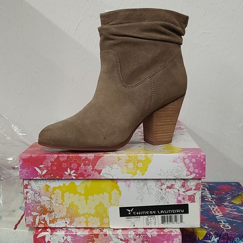 Chinese Laundry Latte Suede Bootie New